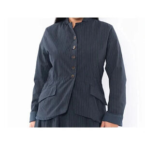 hannoh wessel h+ navy blue pinstripe Valda jacket blazer size 36 small new